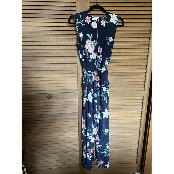 Amour Vert Silk Saint Cloud Floral Wrap Belted Jumpsuit Size Small - Picture 3 of 8